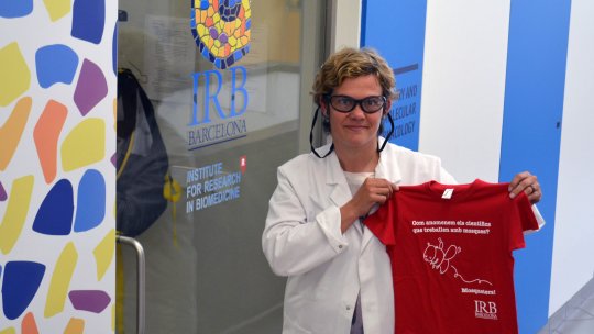 600 people will visit IRB Barcelona laboratories on Saturday 18 April, with a special tour for children. In the photo, associate researcher Meritxell Teixidó will give one of the informative talks.