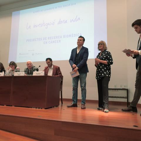 Photos of the presentation ceremony of the awards given by the Fundació La Marató