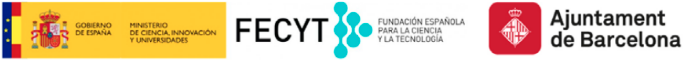 Spanish Government, FECYT, Ajuntament de Barcelona logos