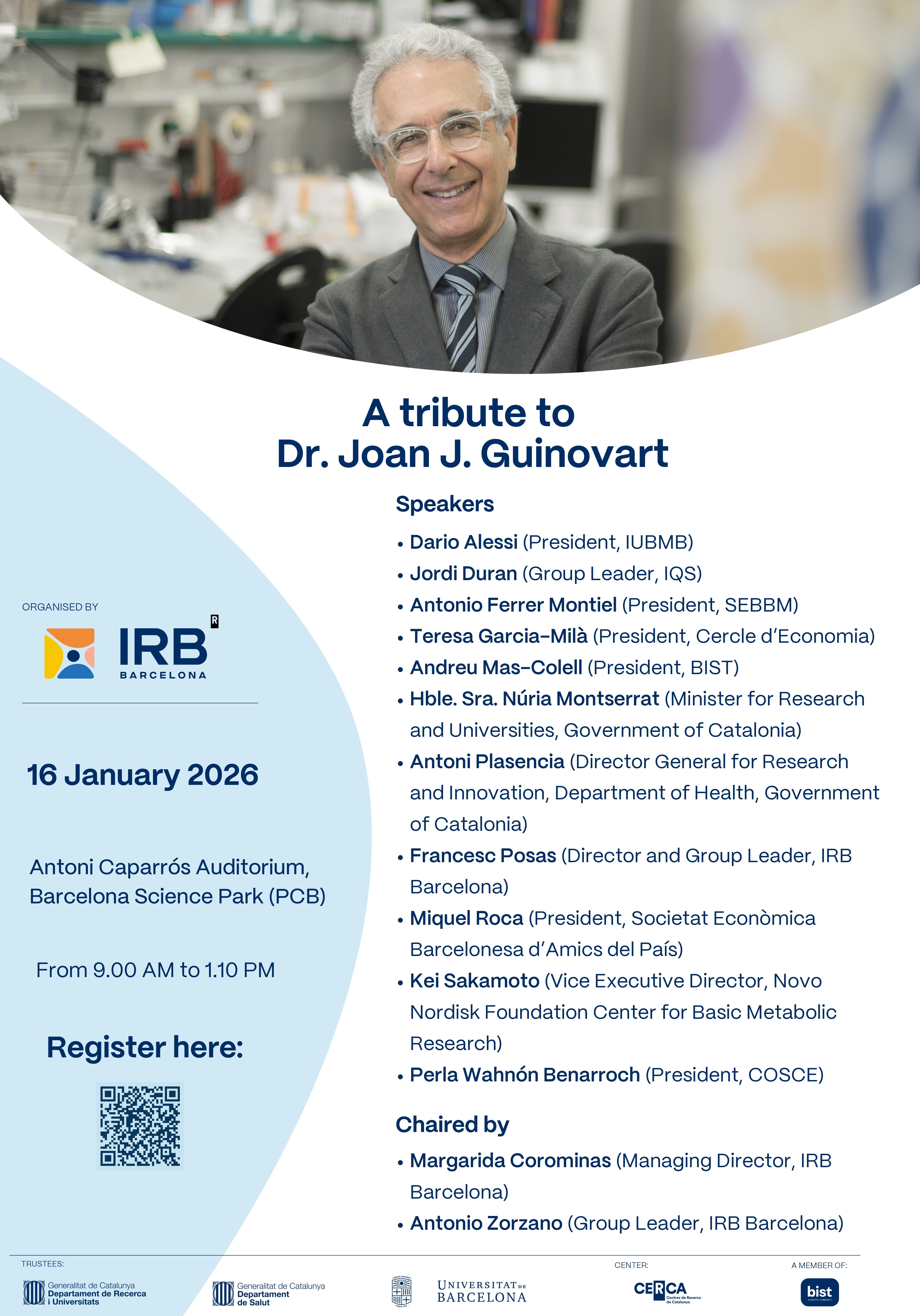 Poster IRB Barcelona HOMENATGE AL DR. JOAN J. GUINOVART