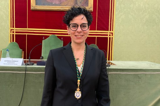 Dr. Núria López Bigas at the appointment ceremony as a full academician of the Real Academia de Ciencias Exactas, Físicas y Naturales.