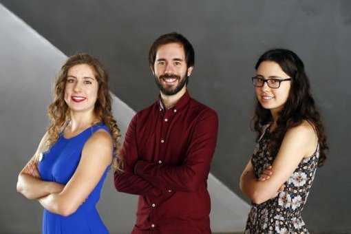 Lidia, Marcos and Irene are 3 out of the 68 "la Caixa" Phd Students 2016. Photo: Javier Barbancho (El Mundo)