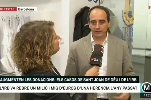 Francesc Posas, director del IRB Barcelona, durante su intervención en el programa “Els Matins” de TV3.