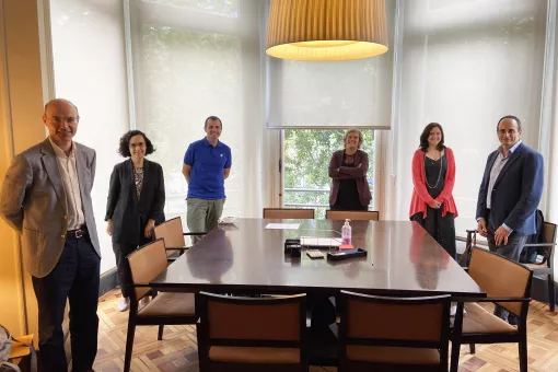 Emili Bargalló (Fundació Sant Joan de Déu), Carme Verdaguer (Bosch i Gimpera), Marc Ramis (Chasing Science), Meritxell Teixidó (Gate2Brain), Esther Riambau (Gate2Brain), Francesc Posas (IRB Barcelona)