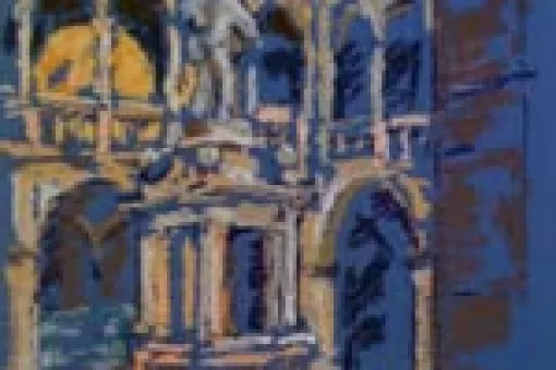 Sketch by researcher Enrico Coen of the IEC courtyard where the Barcelona BioMed Conferences are held. © E. Coen