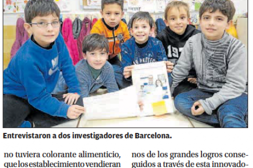 Un estudio del IRB Barcelona inspira a niñas y niños de 9 años ha realizar un proyecto sobre alimentación. Lo publica el diario Levante
