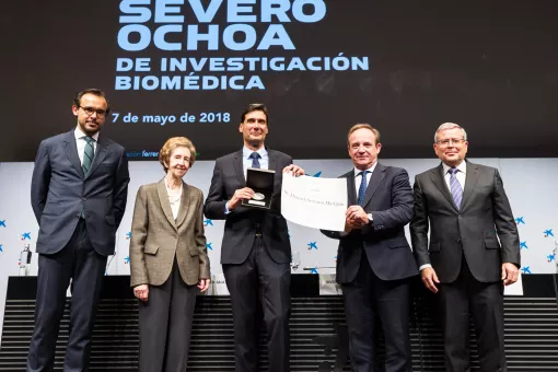 Manuel Serrano at the ceremony held at Caixaforum in Madrid