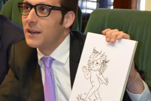 The very popular Catalan illustrator, Pilarín Bayés, has designed the logo for "Vi per Vida".