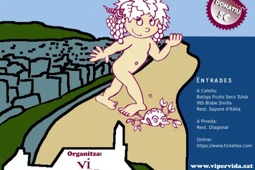 La próxima cata de vinos solidaria "Vi per Vida" se celebra en Calella el sábado 26 de Noviembre