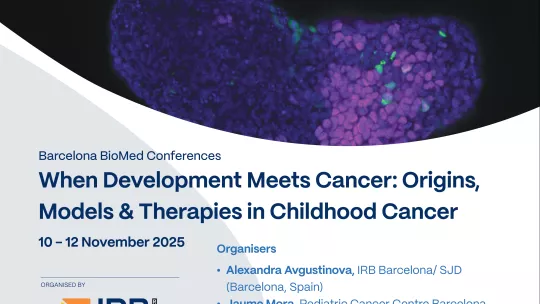 Poster IRB Barcelona Biomed Conference_When Development Meets Cancer Origins, Models & Therapies in Childhood Cancer-1
