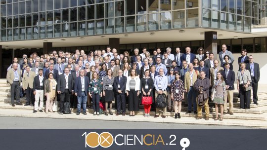 Attendants to the 100xciencia2 meeting on tech transfer and innovation (Photo: INA-CSIC-UMH)