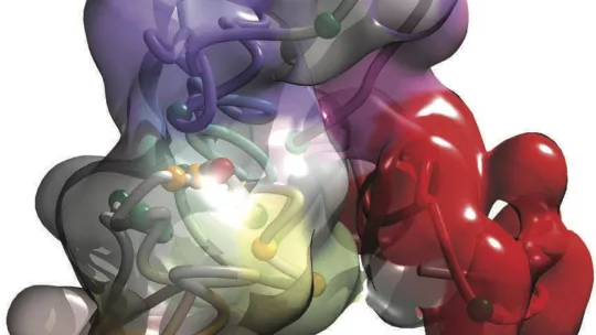 Representación 3D de un fragmento de ADN humano (Imagen: Marc Martí-Renom, CNAG-CRG)