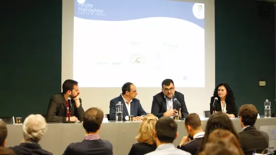 Rueda de prensa en el IRB Barcelona, presentando el #RetoMetástasis