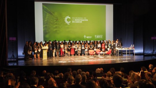 La ceremonia de la AECC de concesión de proyectos se celebró ayer en Madrid, 25 de septiembre, Dia Mundial de la Investigación en Cáncer