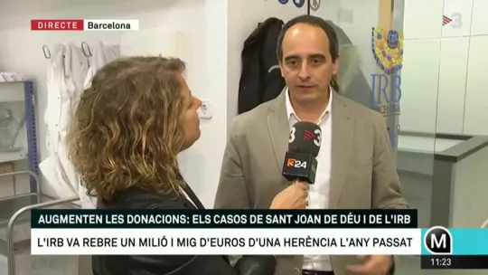 Francesc Posas, director del IRB Barcelona, durante su intervención en el programa “Els Matins” de TV3.