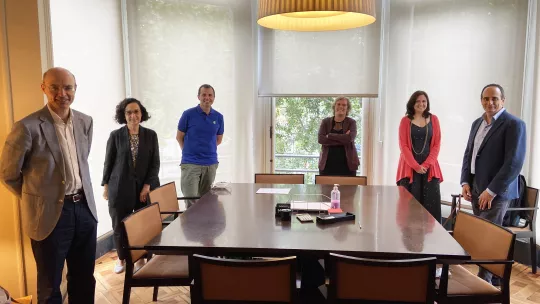 Emili Bargalló (Fundació Sant Joan de Déu), Carme Verdaguer (Bosch i Gimpera), Marc Ramis (Chasing Science), Meritxell Teixidó (Gate2Brain), Esther Riambau (Gate2Brain), Francesc Posas (IRB Barcelona)