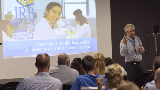 Joan J. Guinovart. Jornada de Puertas Abiertas 2017 (Battista/Minocri, IRB Barcelona)