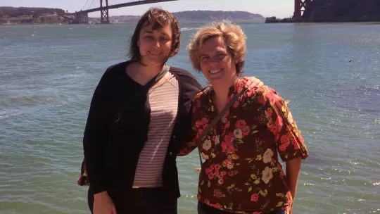 Núria Bayó y Meritxell Teixidó en San Francisco con el programa "Llavor" que incluía una estancia de 3 días en la UC Berkeley