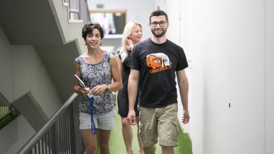 Los estudiantes de doctorado del IRB Barcelona, Gemma Turon, Gianmarco di Mauro y Sanja Zivanovic son miembros del Comité Científico Organizador del primer simposio ENABLE (Battista/Minocri, IRB Barcelona)