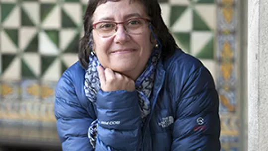 Maria Macias, group leader of the Structural Characterization of Macromolecular Assemblies Lab