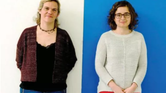 Meritxell Teixidó y Macarena Sánchez, IRB Barcelona. Imagen: Santi Cogolludo. 