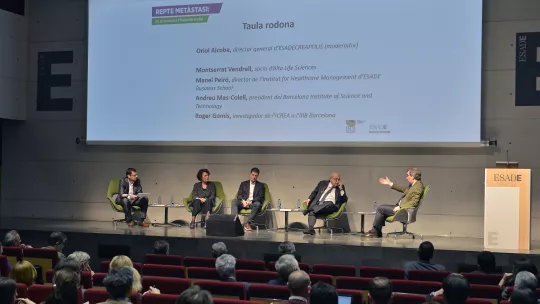 Mesa redonda. Reto Metástasis. Imagen: Jordi Casañas (Mahala, IRB Barcelona)