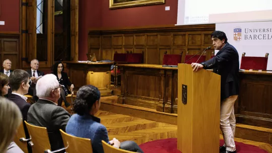 Modesto Orozco during the award ceremony