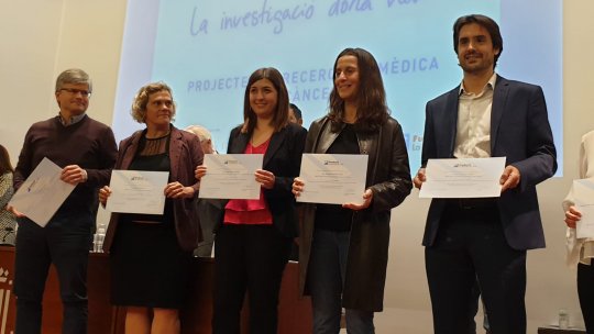 Photos of the presentation ceremony of the awards given by the Fundació La Marató.